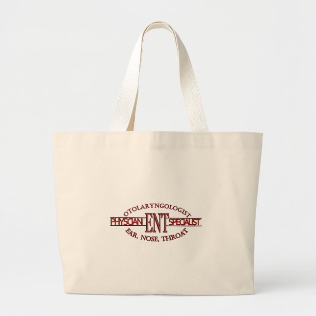 SPECIALIST ENT Otolaryngology Ear Nose Throat LOGO Large Tote Bag (Front)