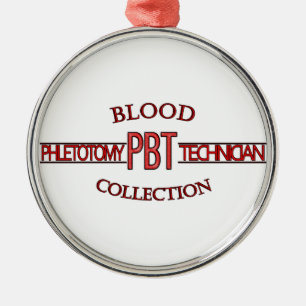 SPECIALIST PBT PHLEBOTOMY TECH BLOOD COLLECTION METAL TREE DECORATION
