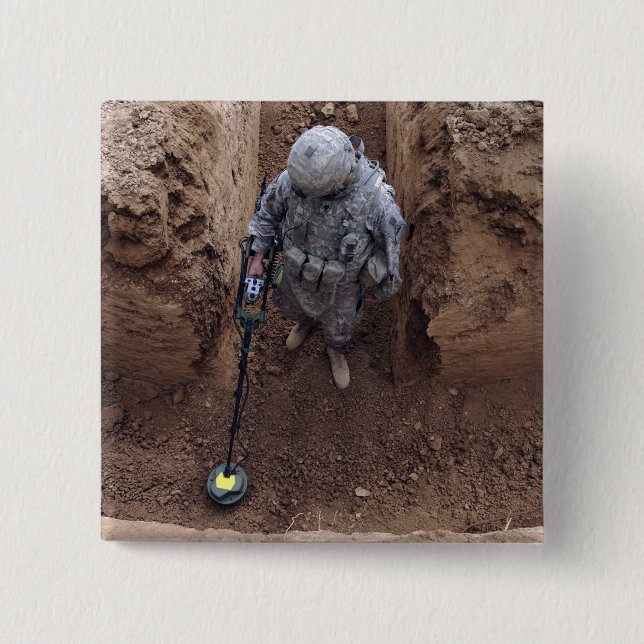 Specialist searches for a weapons cache 15 cm square badge (Front)