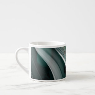 Speciality Mug  Abstract Art Black White Green