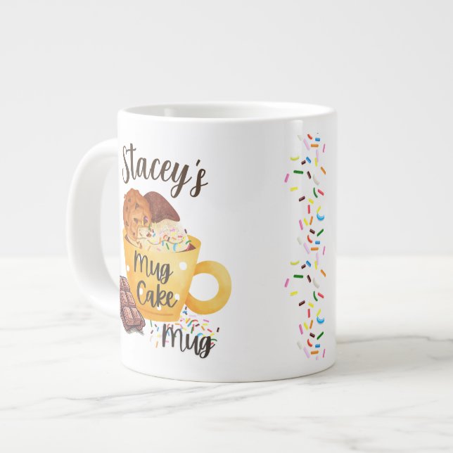 Speciality Mug, Personalizable Name, "Mug Cake Mug (Front Left)