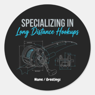 Specializing in Long Distance Hookups Funny Tech Classic Round Sticker