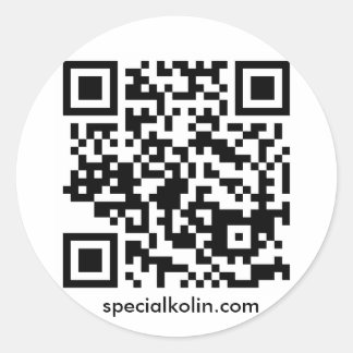 SpecialKolin.com QR Code Stickers! Classic Round Sticker