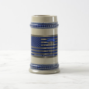 Specially Designed American Paratrooper Flag Beer Stein
