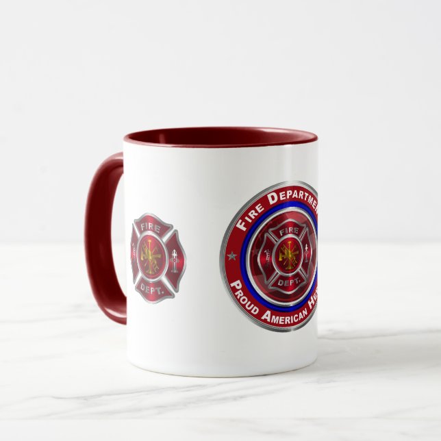 Specially Designed Commemorative Fire Department Mug (Front Left)