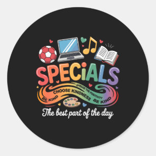 Specials Crew Teacher Tribe Team Back To Primary S Classic Round Sticker