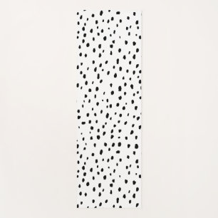 Speckle Dalmatian Pattern (black/white) Yoga Mat