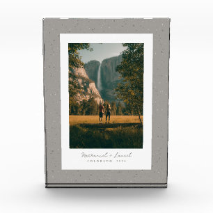 Speckle frame simple rustic grey outdoors photo block