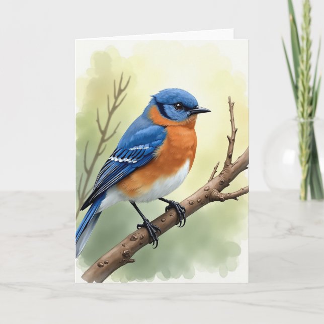 Speckled Bird Scene Card (Front)