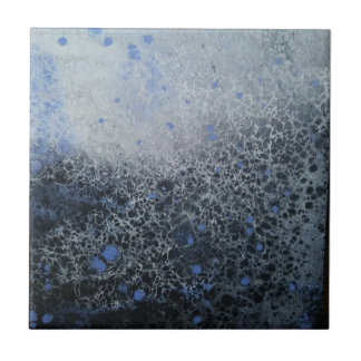 Speckled Black and Blue Ceramic Tile
