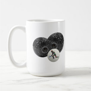Speckled Black And White Lawn Bowls, Coffee Mug