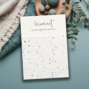 Speckled Blue White Texture Blank Jewellery Displa Business Card