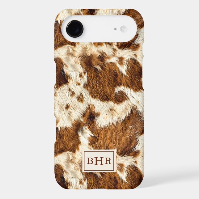 Speckled Brown Cowhide Monogrammed (Back)