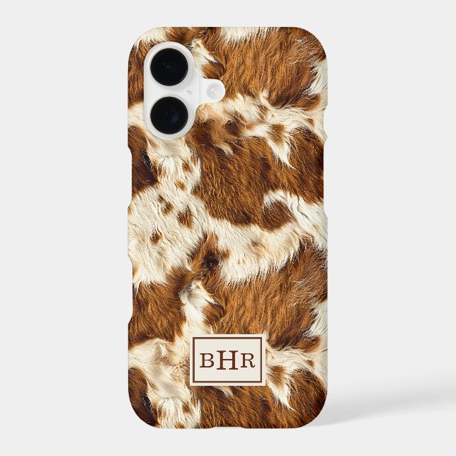 Speckled Brown Cowhide Monogrammed (Back)