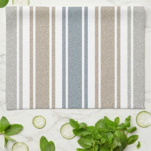 Speckled Coastal Striped Tea Towel