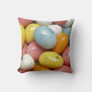 Speckled Coloured Jelly Bean Easter Eggs Cushion