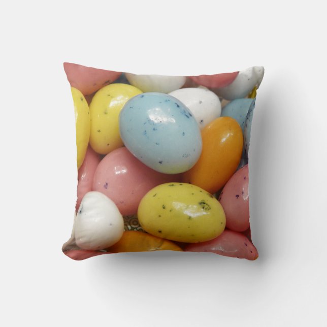 Speckled Coloured Jelly Bean Easter Eggs Cushion (Front)