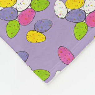 Speckled Easter Basket Malted Milk Eggs Candy Fleece Blanket
