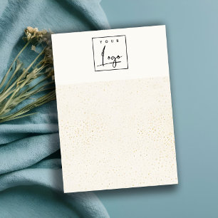 Speckled Gold White Logo Blank Jewellery Display Business Card