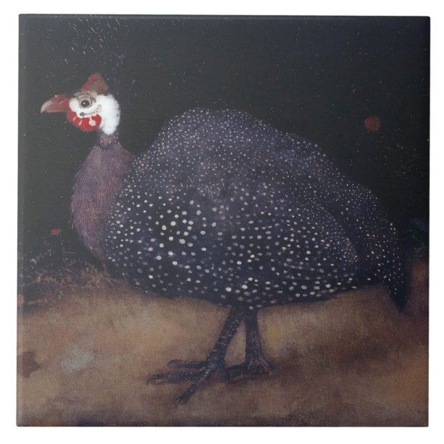 Speckled Guineafowl Bird (by Jan Mankes) Tile (Front)