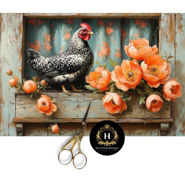 Speckled Hen Vibrant Orange Poppies Decoupage Tissue Paper (Creator Uploaded)