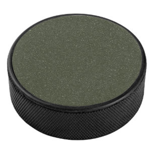 Speckled Moss Green Custom Hockey Puck