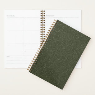 Speckled Moss Green Custom Planner