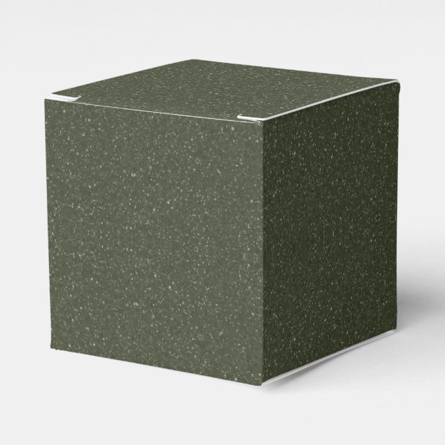 Speckled Moss Green Favour Box for Events - Custom (Front Side)