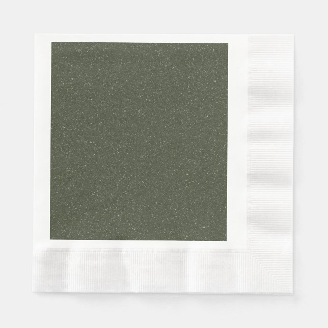 Speckled Moss Green Paper Napkin – Customisable (Front)