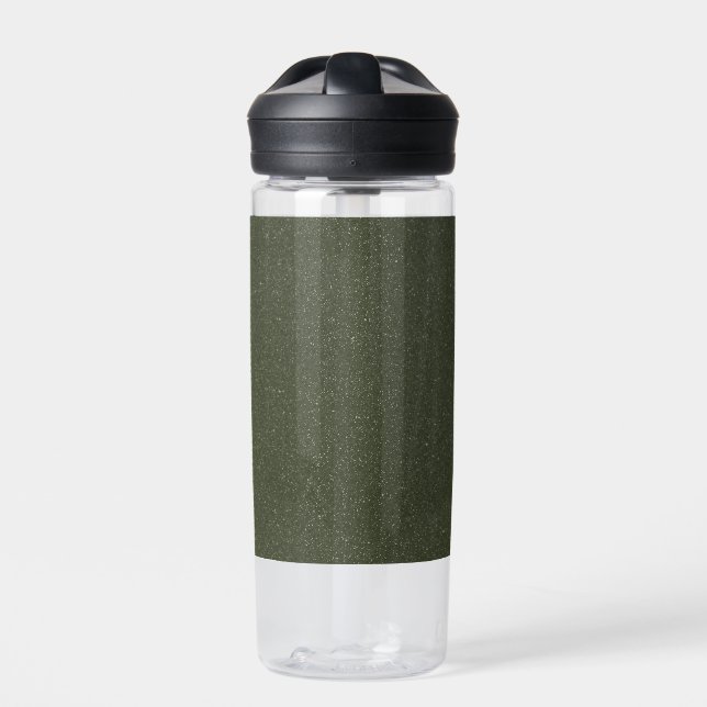 Speckled Moss Green Water Bottle – Customisable (Front)