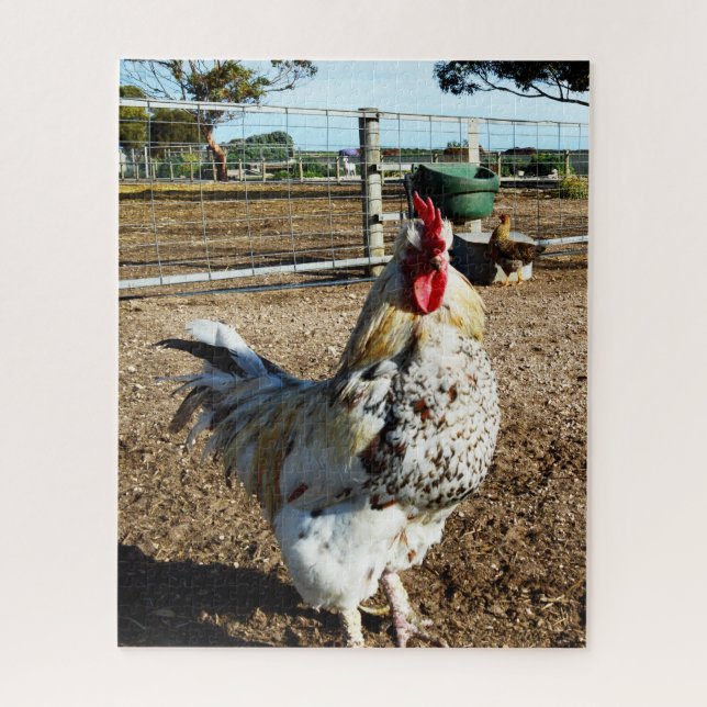 Speckled Rooster On Farm, Jigsaw Puzzle (Vertical)