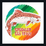 Speckled Sea Trout Retro Fishing Gift Poster<br><div class="desc">Celebrate the catch of the day with this vibrant, retro-style Speckled Sea Trout design, featuring a nostalgic striped background that pops. Capturing the fun of saltwater fishing, this colorful art makes a cheerful gift for anglers of all ages who love the thrill of the bite. Perfect for customizing by adding...</div>