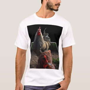 Speckled_Spotty_Fluffy_Rooster_Pop_Out_T-shirt T-Shirt