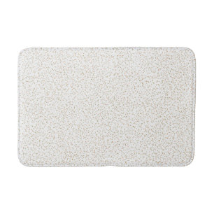 Speckled Spring Fern, Green & Orange Dots  Bath Mat