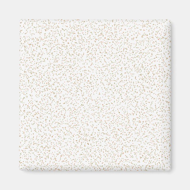 Speckled Spring Fern, Green & Orange Dots Magnet (Front)