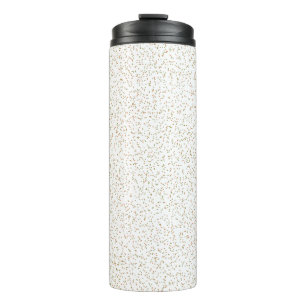 Speckled Spring Fern, Green & Orange Dots  Thermal Tumbler