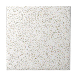 Speckled Spring Fern, Green & Orange Dots  Tile