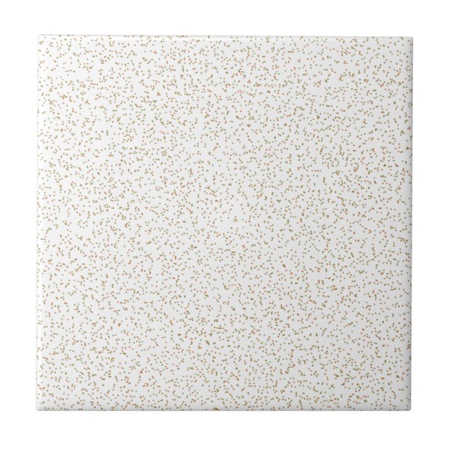 Speckled Spring Fern, Green & Orange Dots  Tile (Front)