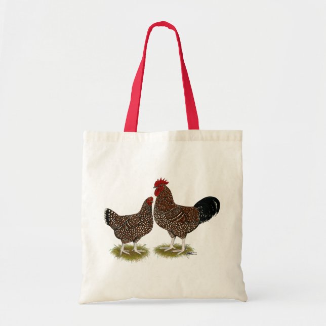 Speckled Sussex Chickens Tote Bag (Front)