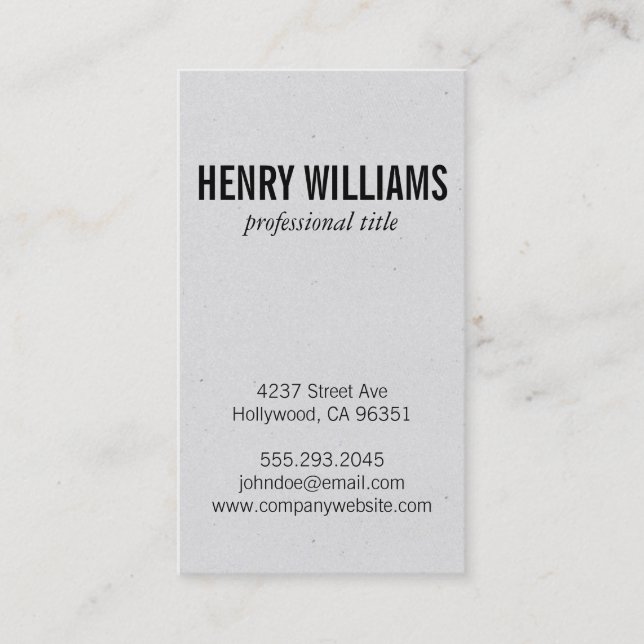 Speckled Texture (vertical) Business Card (Front)