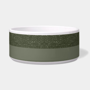 Speckled Top Moss Green Ceramic Pet Bowl – Custom