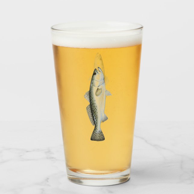 Speckled Trout Ping Glass For Beer Lovers (Front Filled)