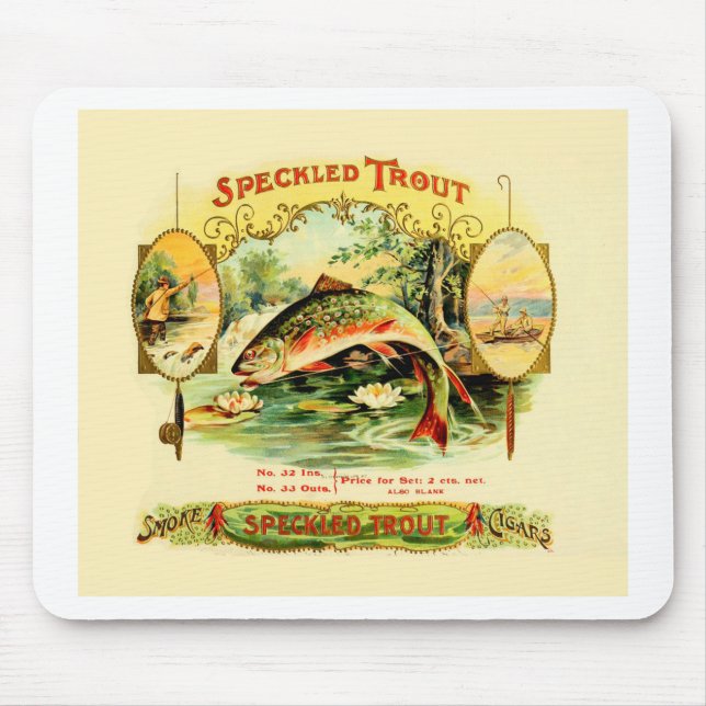 Speckled Trout Vintage Art Mouse Pad (Front)