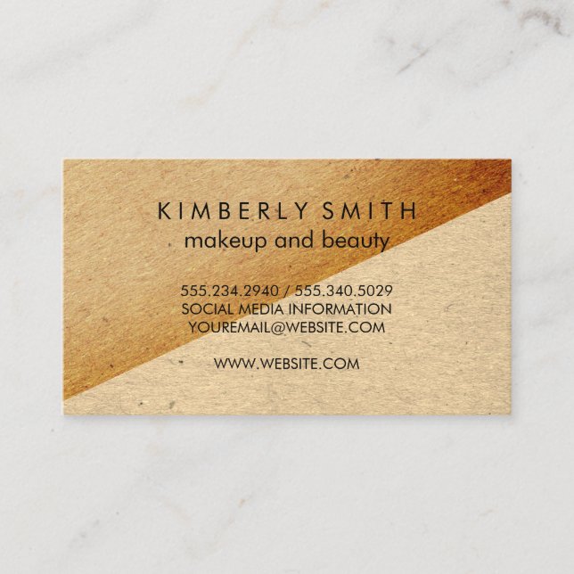 Speckled Two Tone Colour Blocks Business Card (Front)