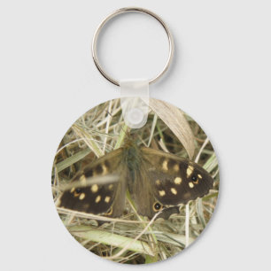 Speckled Wood Butterfly Keychain