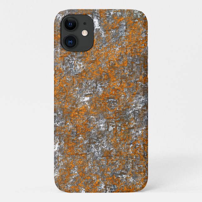 Speckled yellowish orange on whitish grey scratch Case-Mate iPhone case (Back)