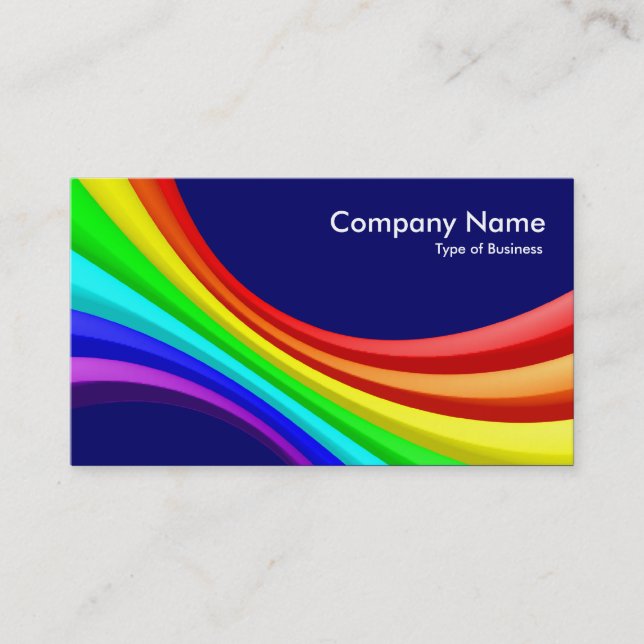 Specrum Curve 3d - Dark Blue 000066 Business Card (Front)