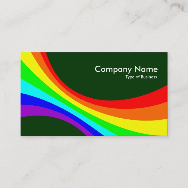 Specrum Curve - Dark Green 003300 Business Card (Front)