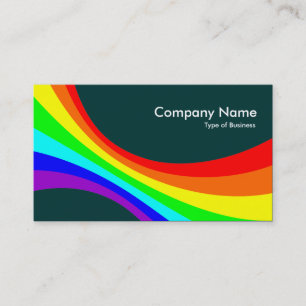 Specrum Curve - Dark Green 003333 Business Card