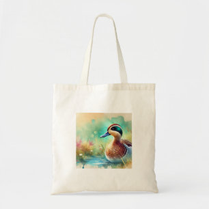 Spectacled Teal 230924AREF128 - Watercolor Tote Bag